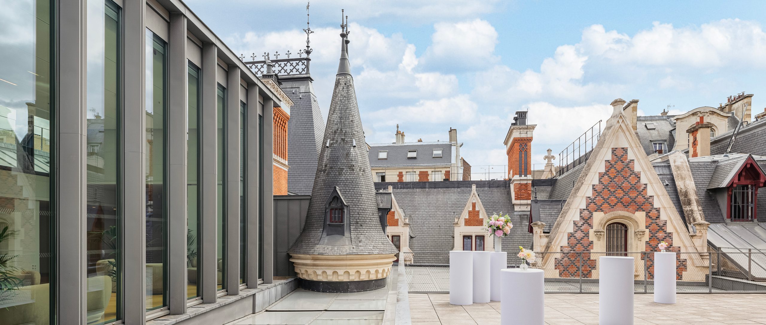 Terrasse sur les toits de l'Hôtel Gaillard